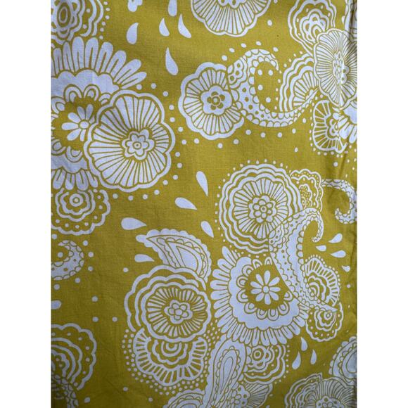 Boden Yellow Floral Paisley Cotton Fit & Flare sleeveless summer Dress Size 8P - Picture 11 of 16